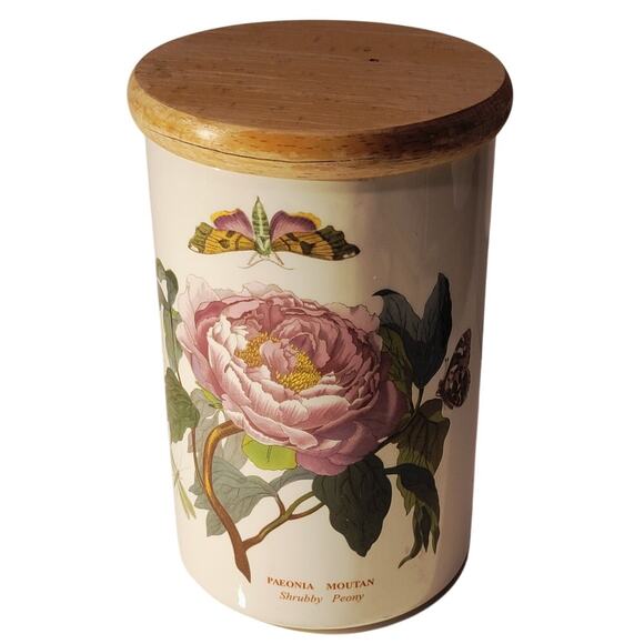 Portmeirion Botanic Gardens Peony Jar with Lid Vase Floral Storage Canisters - Picture 2 of 13